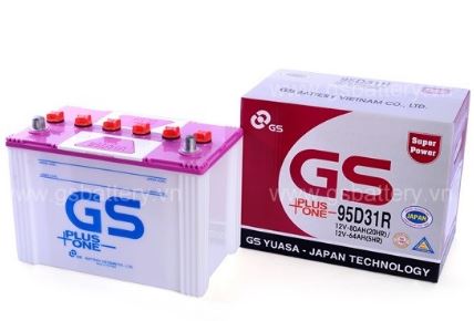 Bình ắc quy GS 95D31R (12V-80AH) - Phụ Tùng Container Phượng Hoàng Kim - Công Ty TNHH Phượng Hoàng Kim